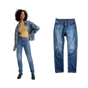 Levis Premium 501 High Rise Button-Fly Straight Jeans  Size 26  Vintage-Inspired